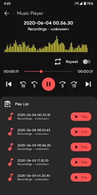 Audio Recorder android App screenshot 9